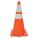 CÔNE DE SIGNALISATION, NUIT OU ROUTE À GRANDE VITESSE, RÉFLÉCHISSANT, 28PO, ORANGE, PVC