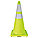 TRAFFIC CONE, NOT FOR ROADWAY USE, REFLECTIVE, 28 IN, FLUORESCENT LIME, STANDARD, PVC