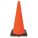 CÔNE DE SIGNALISATION, JOUR OU ROUTE À BASSE VITESSE, NON RÉFLÉCHISSANT, BASE NOIRE/ORANGE, 28PO