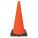 TRAFFIC CONE, DAY OR LOW-SPEED ROADWAY, NON-REFLECTIVE, ORANGE/BLACK BASE, 28 IN