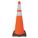 CÔNE DE SIGNALISATION, NUIT OU ROUTE À GRANDE VITESSE, RÉFLÉCHISSANT, BASE NOIR/ORANGE, 36PO