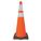 TRAFFIC CONE, NIGHT OR HIGH-SPEED ROADWAY, REFLECTIVE, BLACK BASE/ORANGE, 36 IN