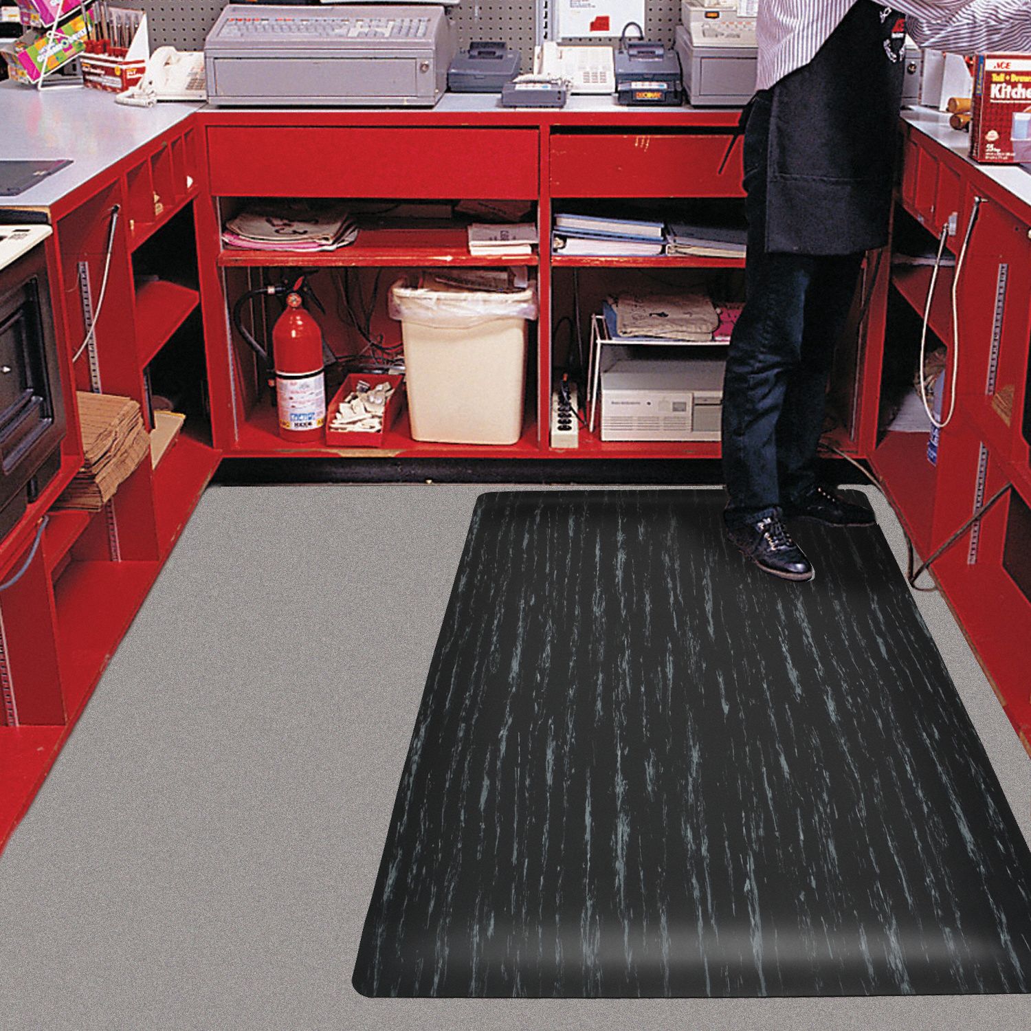 CONDOR Antifatigue Mat, Blue/White, 3ft. x 5ft. 6FHC96FHC9 Grainger