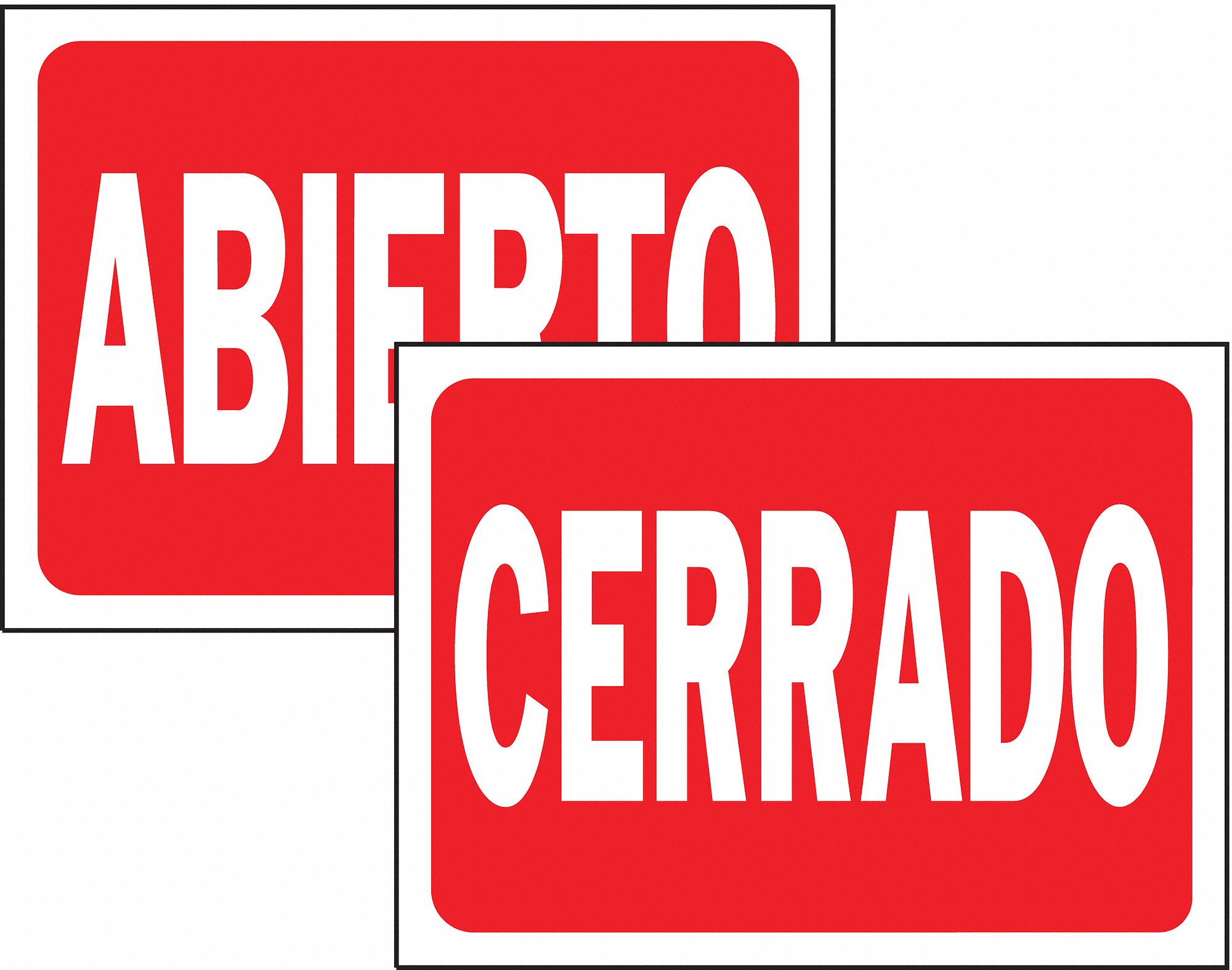 Cartel Abierto/Cerrado (L x An x Al: 18 x 5 x 0,5 cm, Metal)