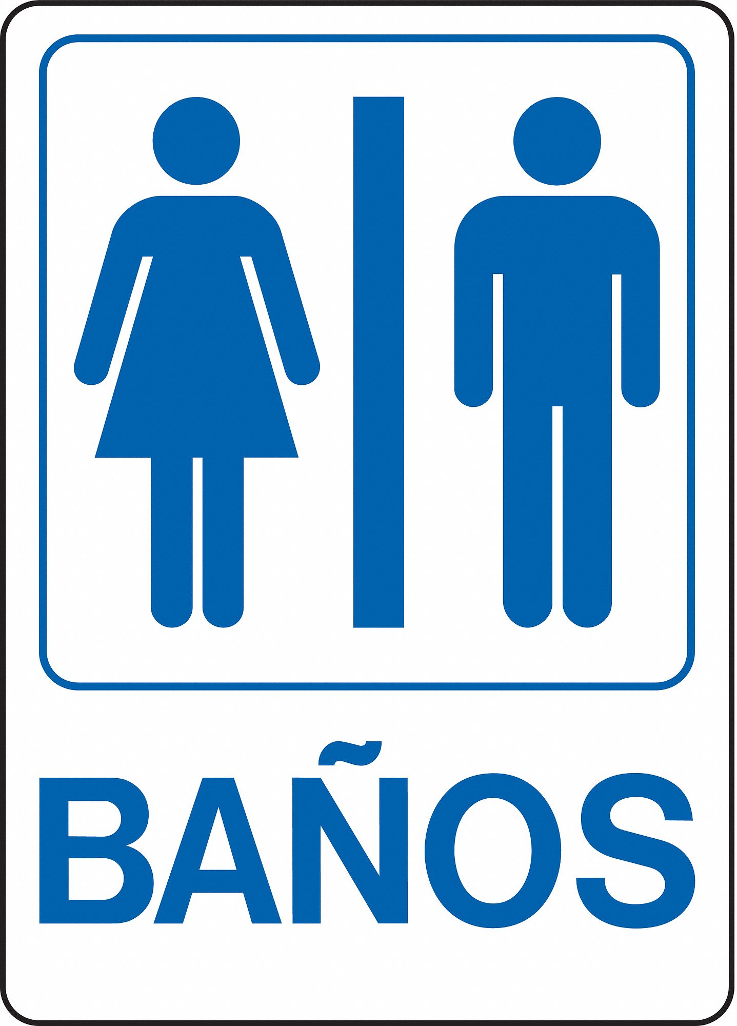 HY-KO PRODUCTS Letrero p/Baño,Español,12Anx17cm Alt - Señalamientos