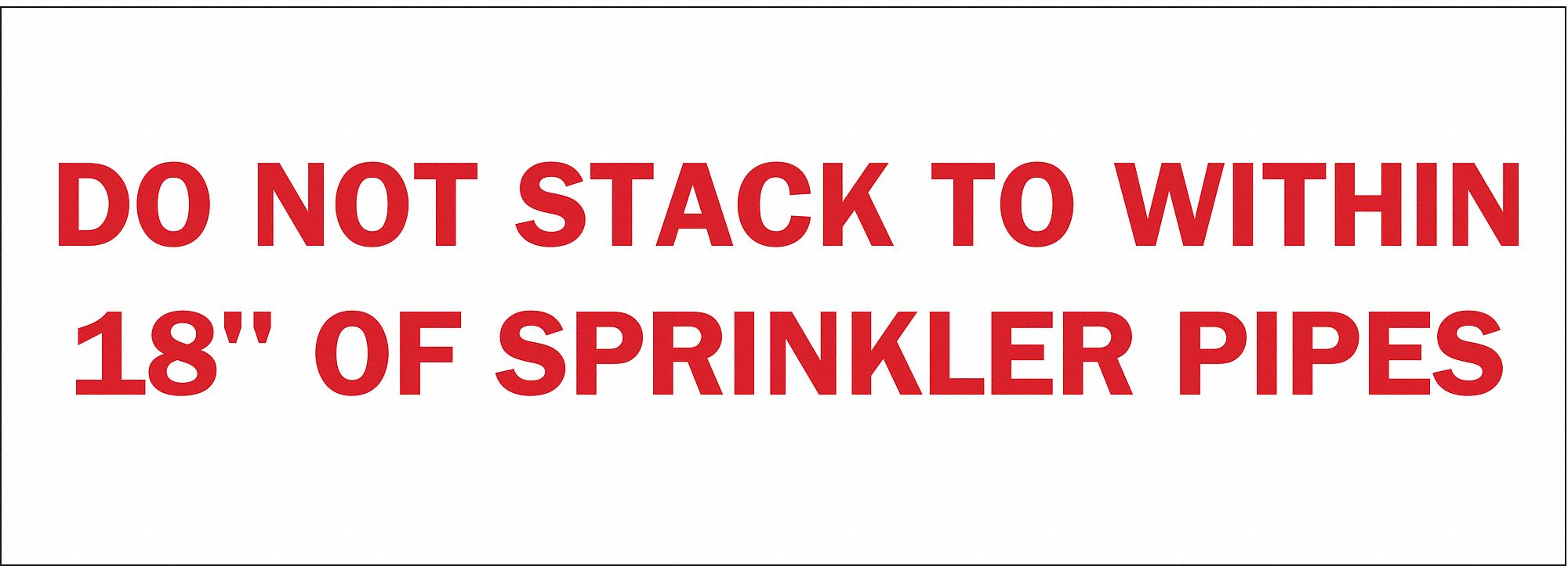FIRE SPRINKLER CONTROL VALVE SIGN, POLYESTER, 14 IN WIDTH, 5 IN HEIGHT, WHITE, ADHESIVE SURFACE
