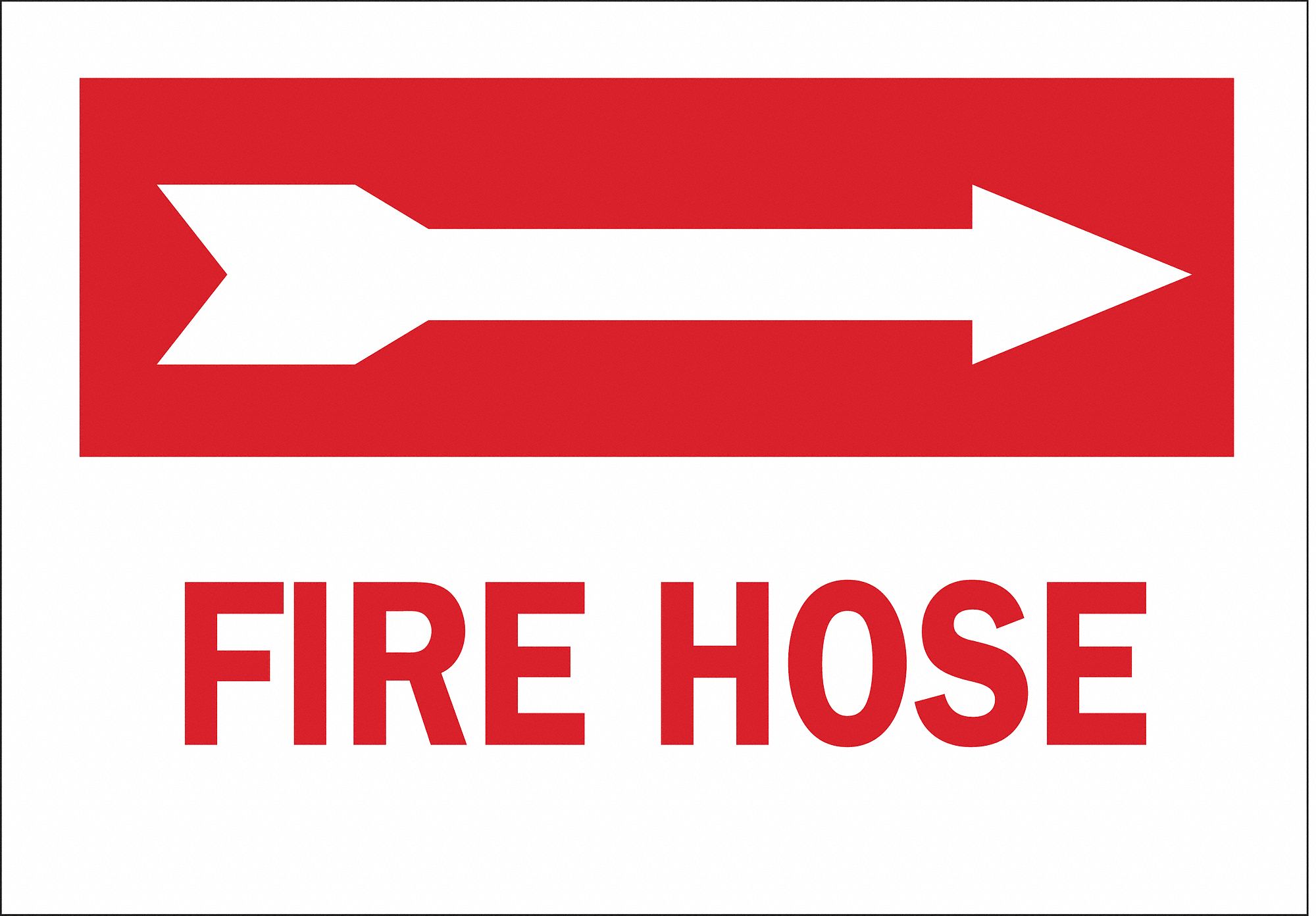 FIRE EQUIPMENT SIGN, NO HEADER, POLYESTER, 10 IN X 14 IN, ADHESIVE SURFACE, NOT RETROREFLECTIVE