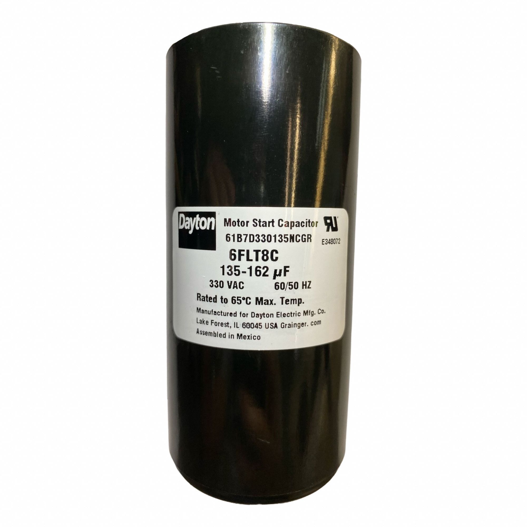 DAYTON, Round, 4 3/8 in Case Ht, Motor Start Capacitor - 6FLT8