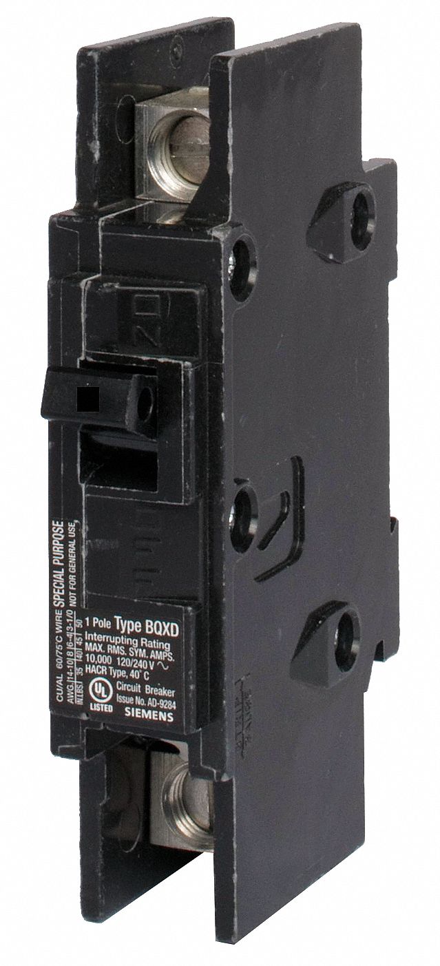 Miniature Circuit Breaker: 10 A Amps, 120V AC, 1 Poles, Std