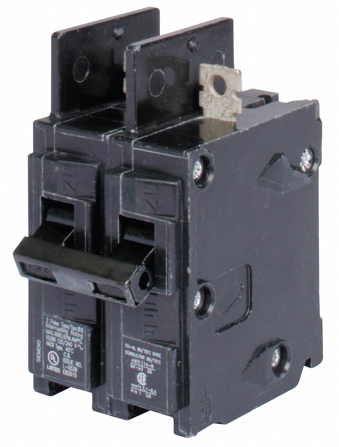 Miniature Circuit Breaker: 30 A Amps, 240V AC, 2 Poles, Std