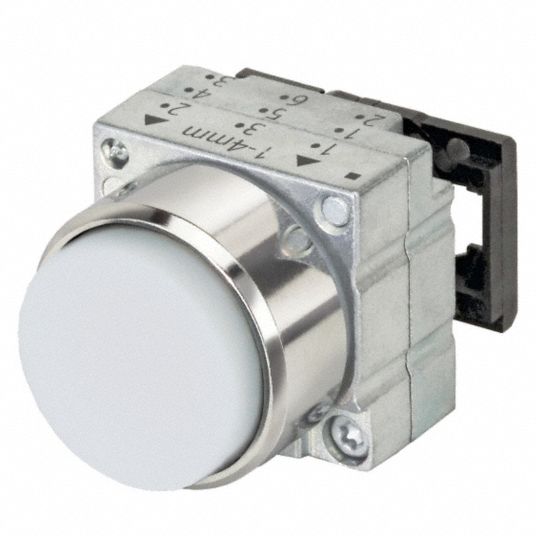 SIEMENS, 22 mm Mounting Size, Metallic, Extended Push Button - 6FNN4 ...
