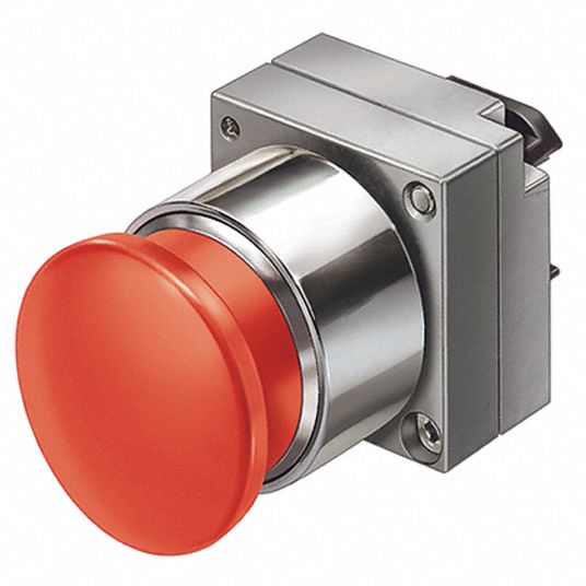 SIEMENS Push Button Operator, Metal, Momentary Push, Red, 1, 3, 4, 4X