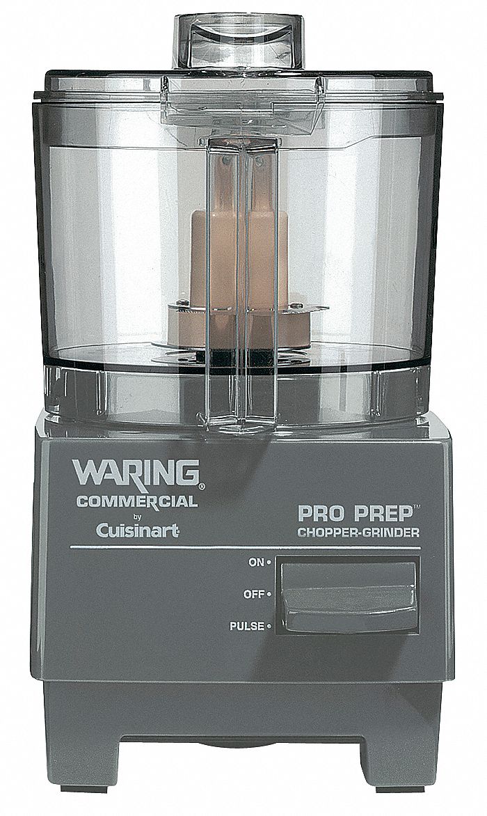 WARING COMMERCIAL 3/4 Qt Chopper Grinder Food Processor, Gray 6FTJ8
