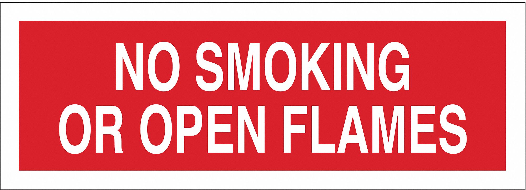 NO SMOKING SIGN, NO HEADER, POLYESTER, 5 IN X 14 IN, ADHESIVE SURFACE, NOT RETROREFLECTIVE