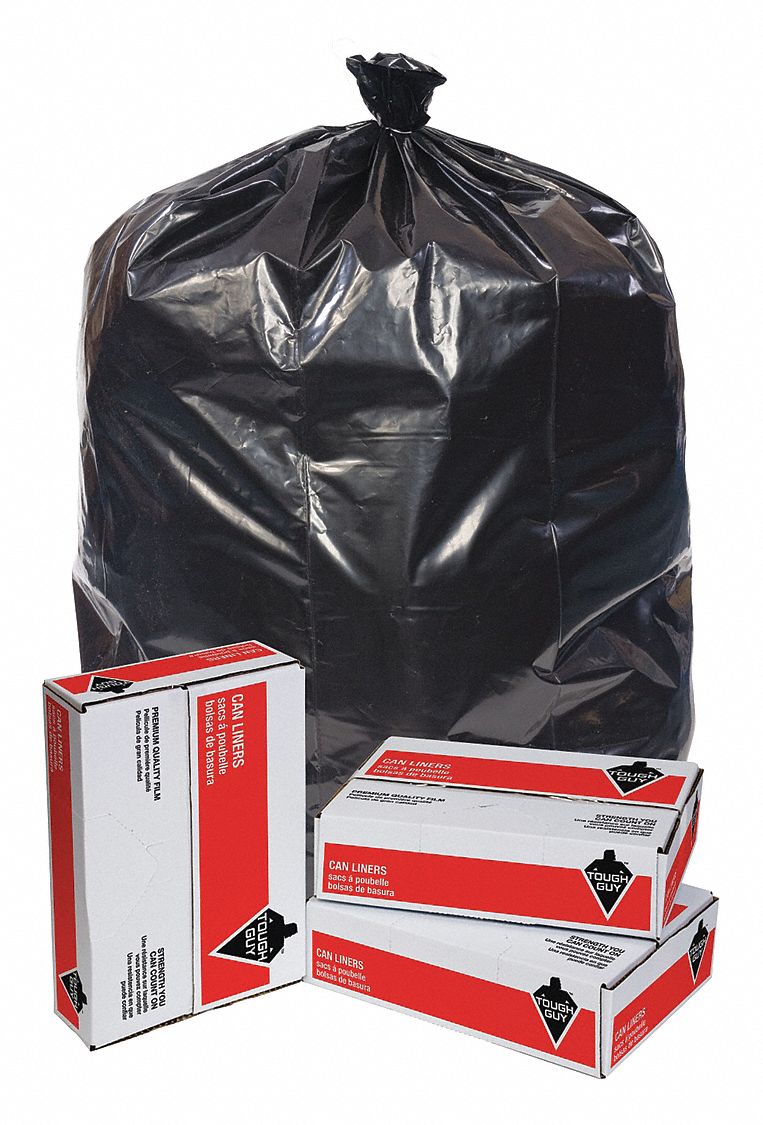 TOUGH GUY Trash Bag, 96 gal., LLDPE 