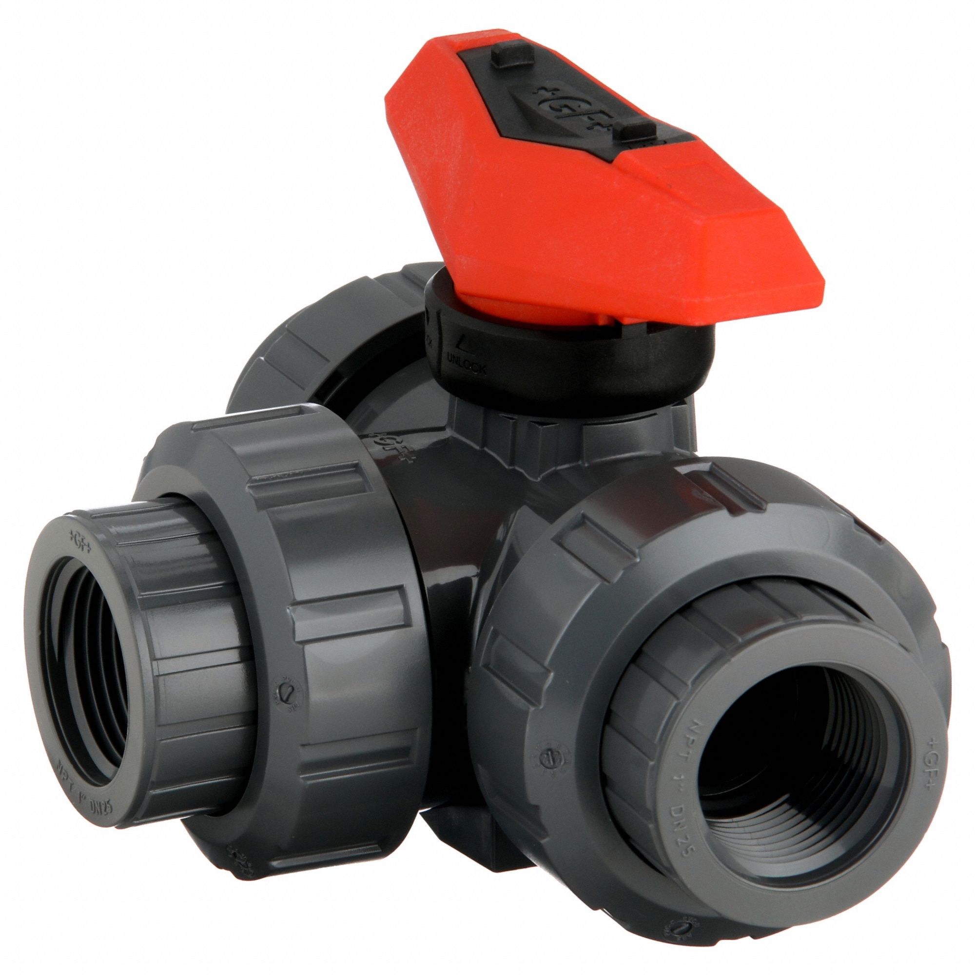 MANUAL THREE-WAY BALL VALVE,2-PIECE