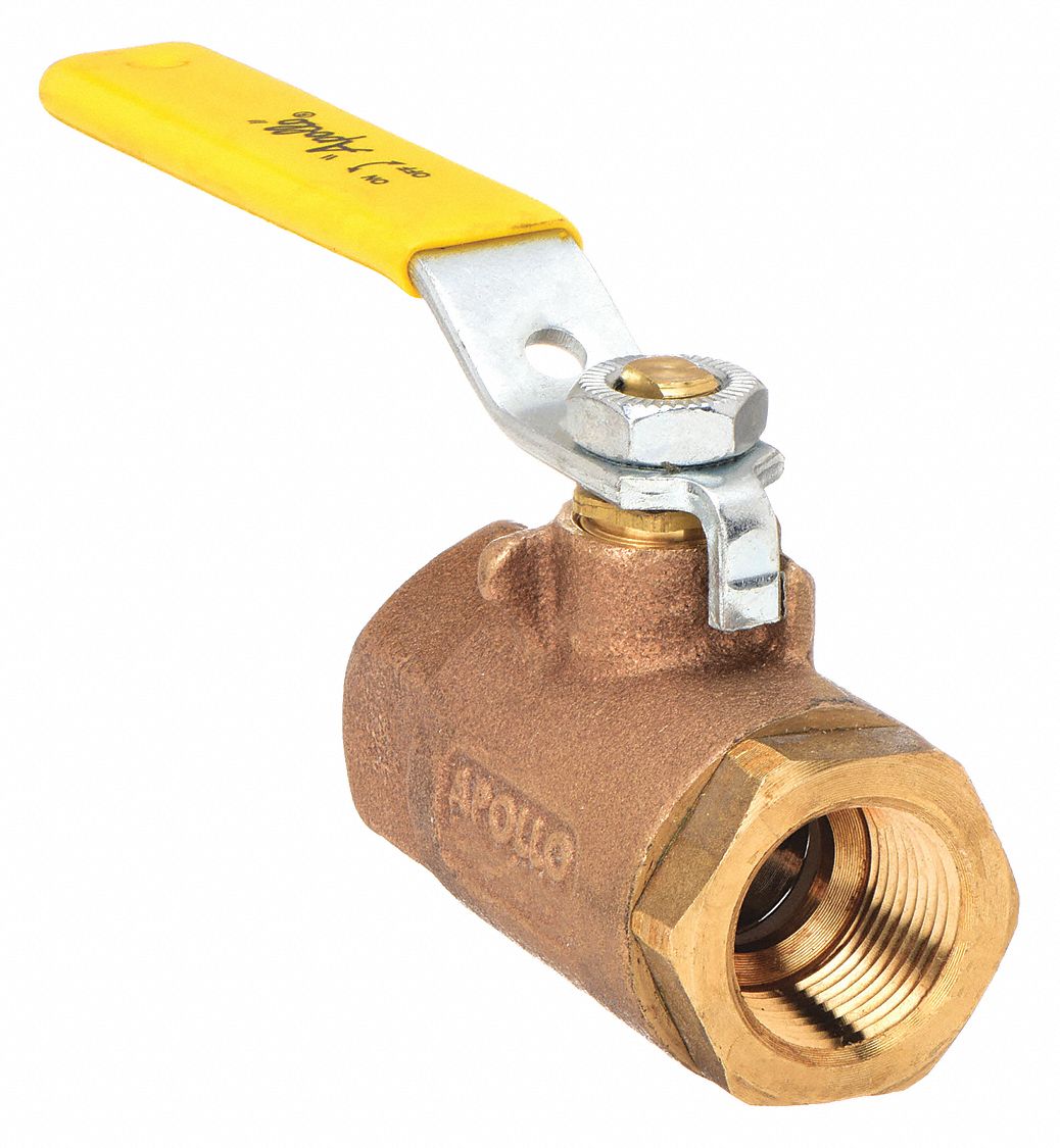 MANUAL TWO-WAY BALL VALVE: 1 IN, BRONZE, STRAIGHT, FNPT X FNPT, 600 PSI MAX