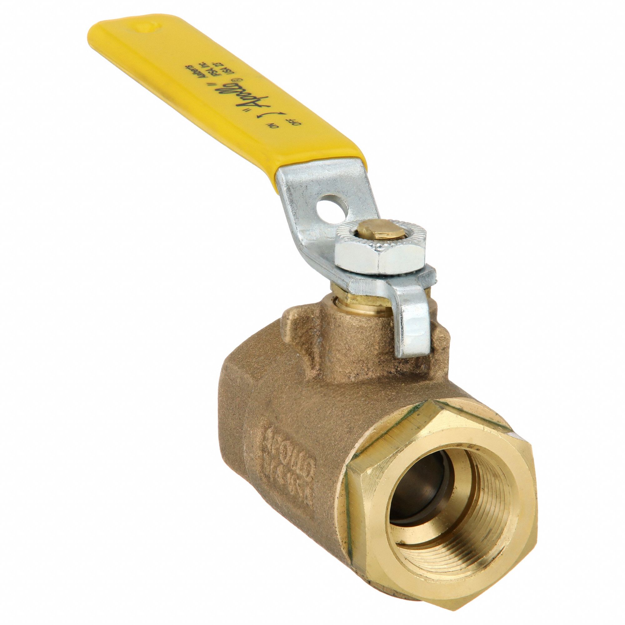 Manual Two-Way Ball Valve: 3/4 in, Bronze, Straight, FNPT x FNPT, 600 psi Max. Pressure (CWP)