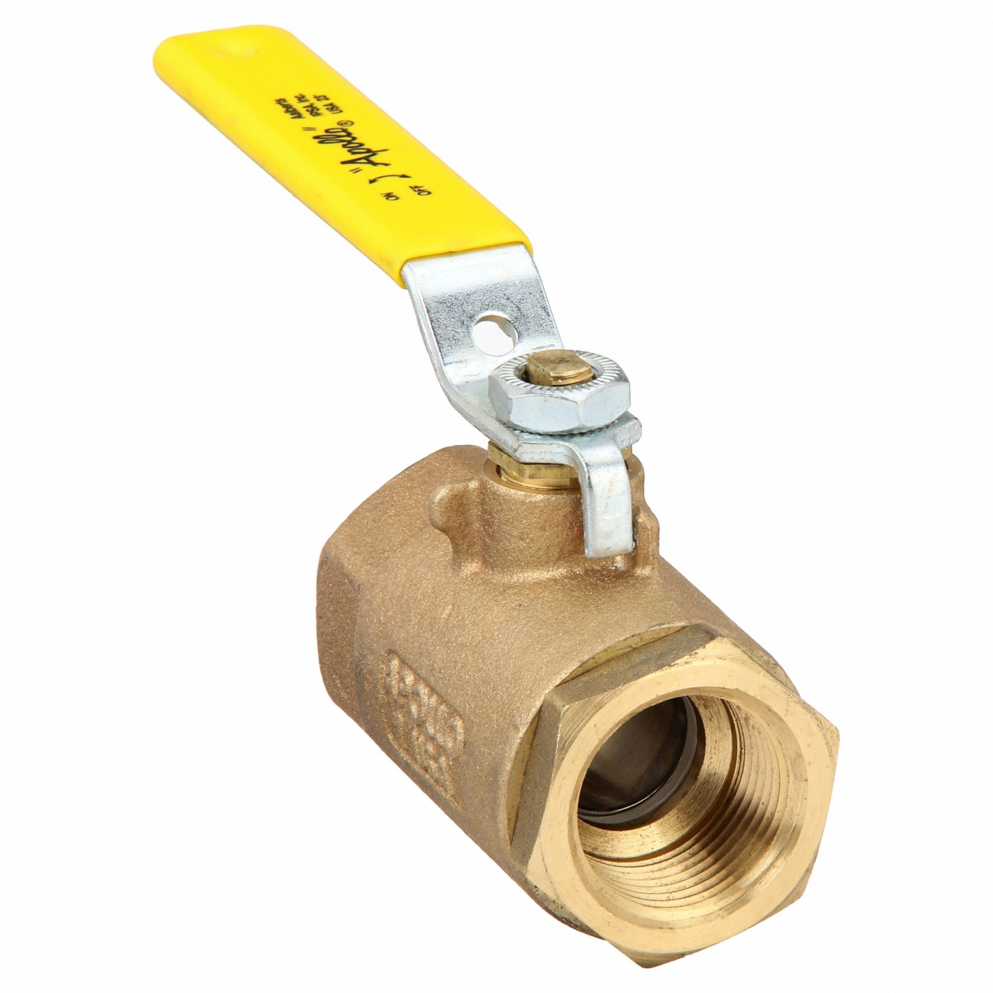 Manual Two-Way Ball Valve: 1 in, Bronze, Straight, FNPT x FNPT, 600 psi Max. Pressure (CWP)
