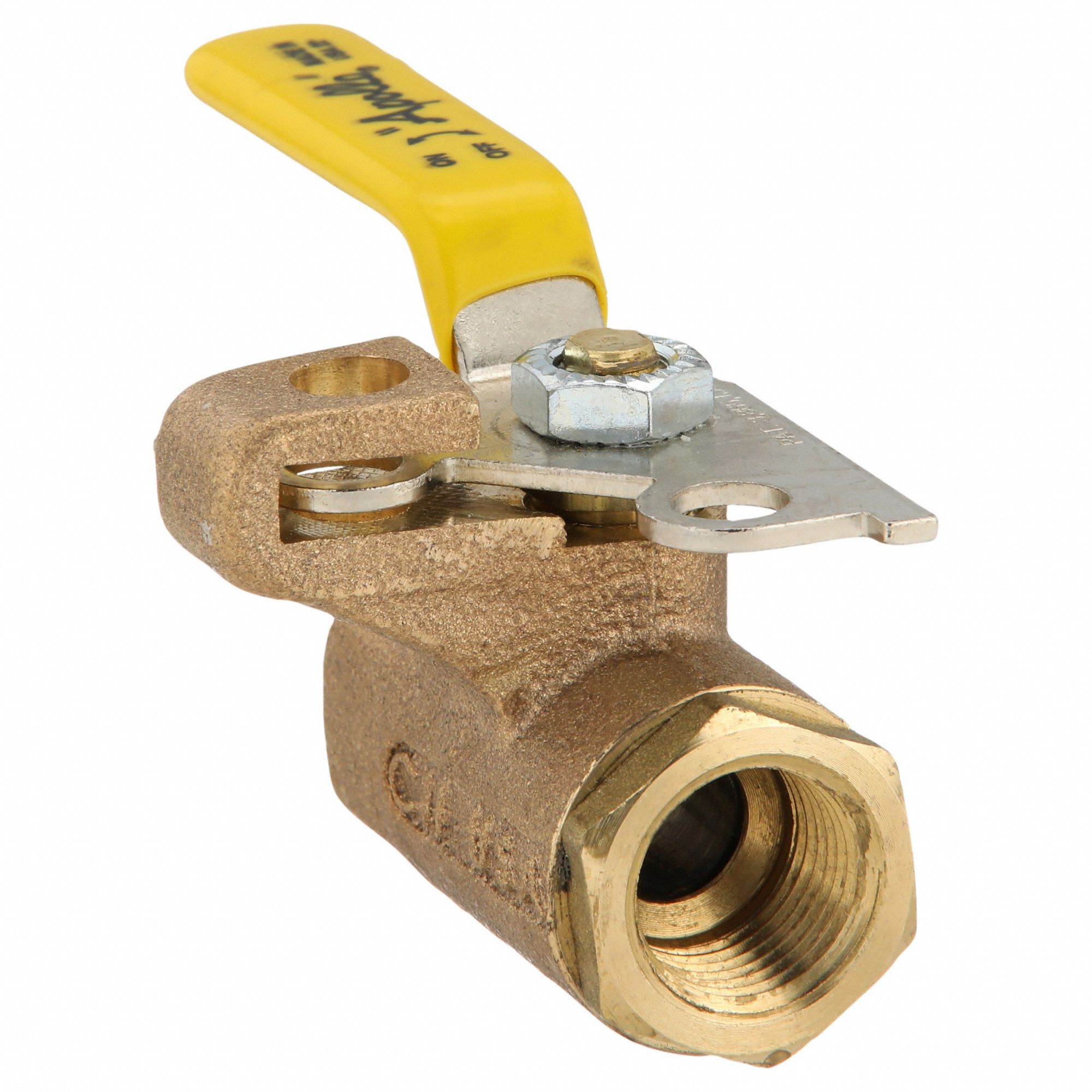 Manual Two-Way Ball Valve: 1/2 in, Bronze, Straight, FNPT x FNPT, 600 psi Max. Pressure (CWP)