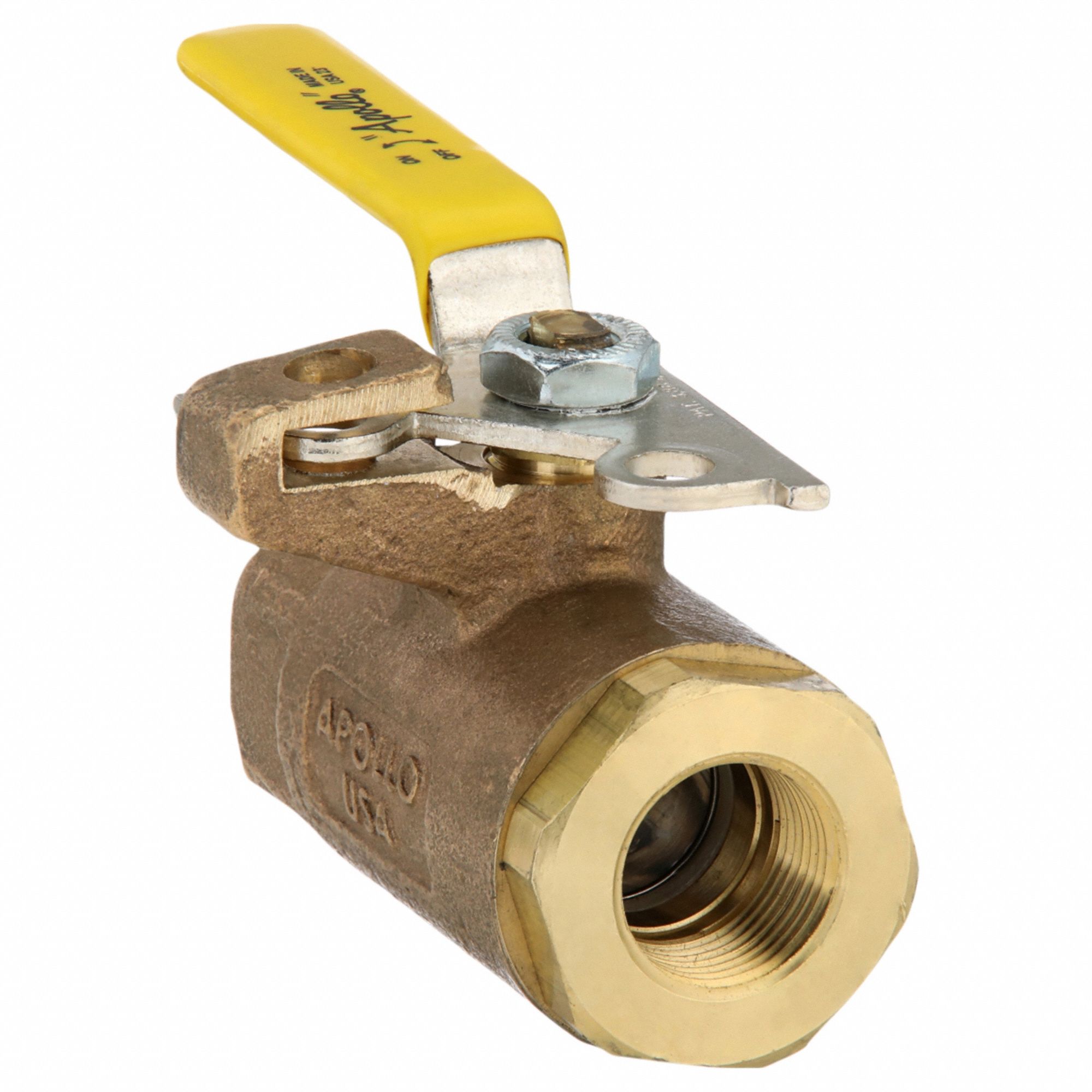 Manual Two-Way Ball Valve: 3/4 in, Bronze, Straight, FNPT x FNPT, 600 psi Max. Pressure (CWP)