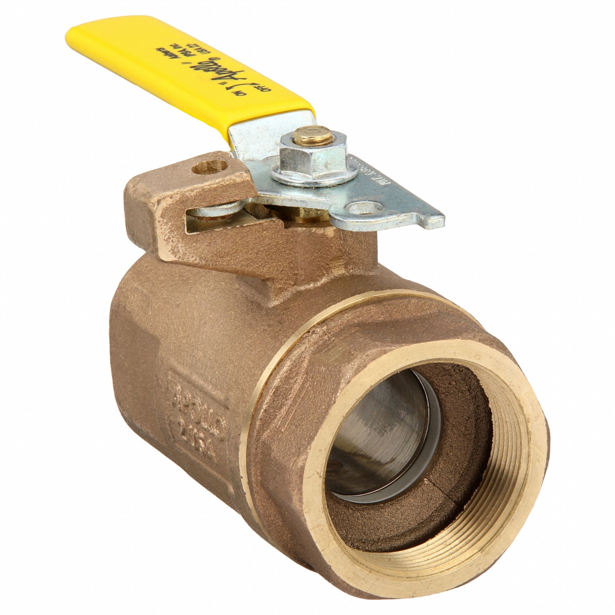 Manual Two-Way Ball Valve: 2 in, Bronze, Straight, FNPT x FNPT, 600 psi Max. Pressure (CWP)