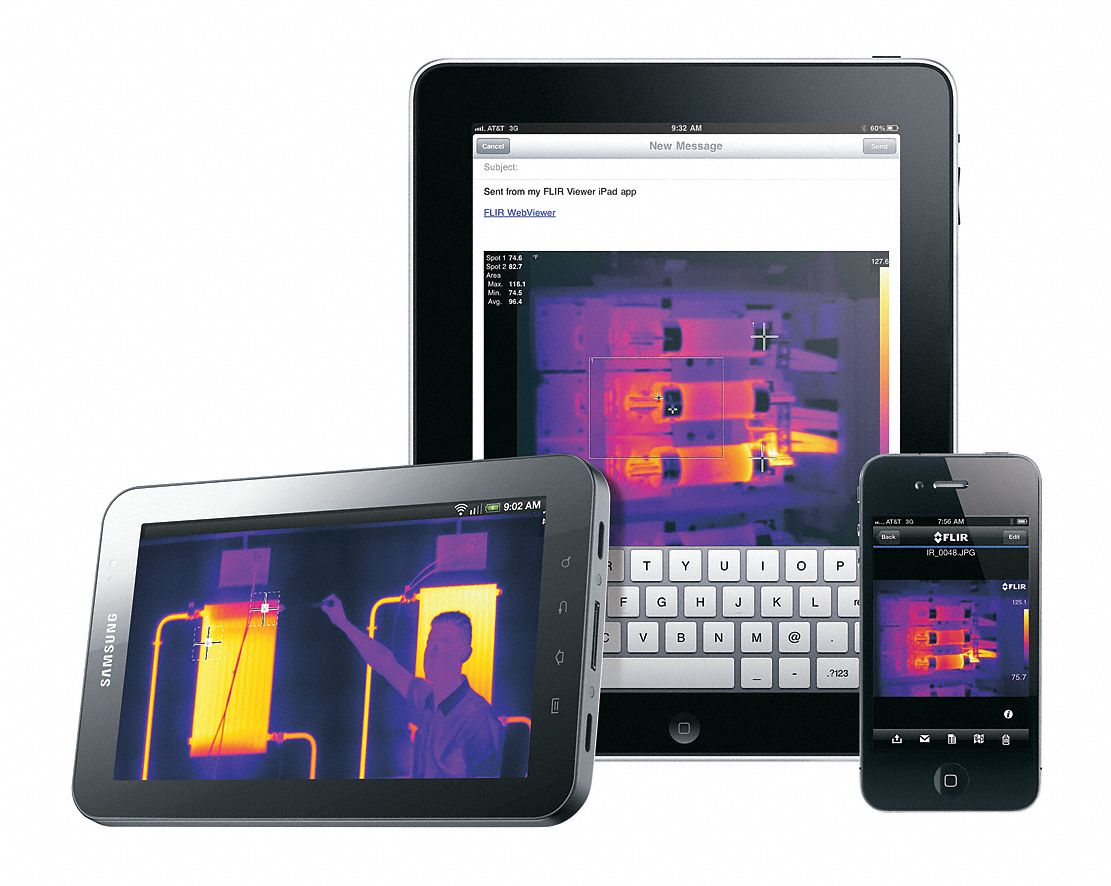 FLIR Building Diagnostic Infrared Camera, 160 x 120 Pixels, 4° to 248