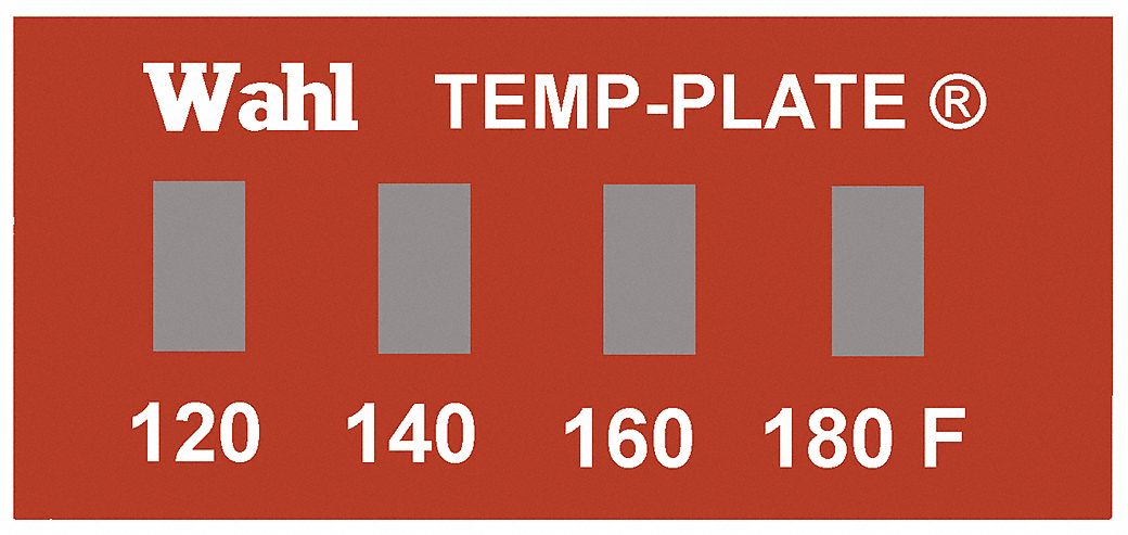 Non-Reversible Temp Indicator: Fahrenheit, Non-Reversible, ±1% Accuracy, 4 Points, Mylar, 10 PK