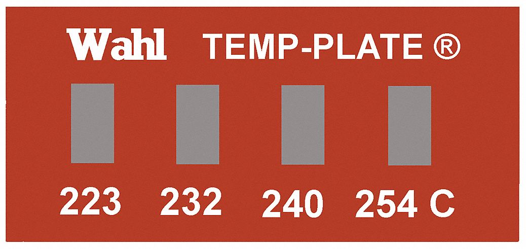 Non-Reversible Temp Indicator: Celsius, Non-Reversible, ±1% Accuracy, 4 Points, Kapton, 10 PK