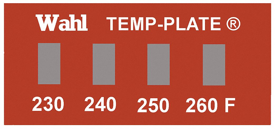 Non-Reversible Temp Indicator: Fahrenheit, Non-Reversible, ±1% Accuracy, 4 Points, Mylar, 10 PK