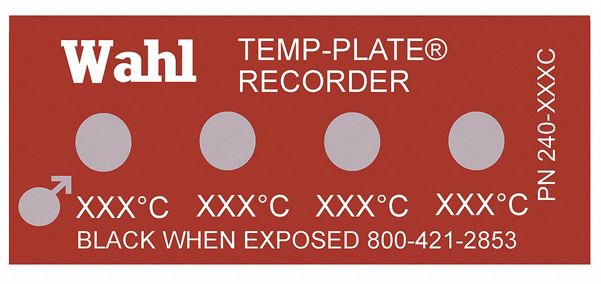 Non-Reversible Temp Indicator: Celsius, Non-Reversible, ±1% Accuracy, 4 Points, Mylar, 10 PK