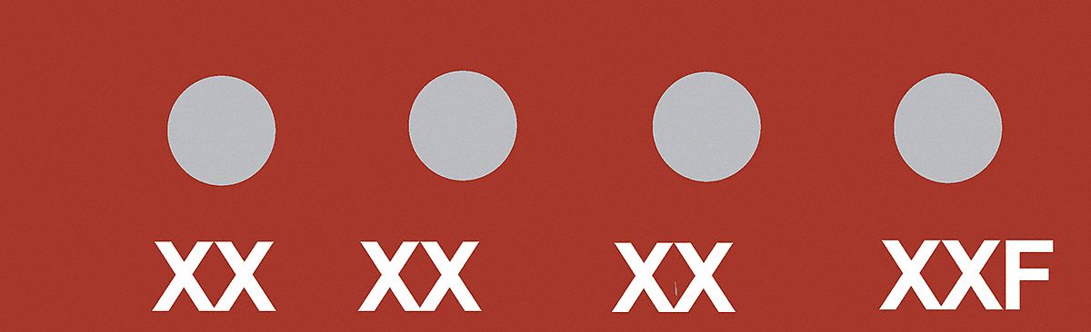 Non-Reversible Temp Indicator: Fahrenheit, Non-Reversible, ±1% Accuracy, 4 Points, Mylar, 10 PK