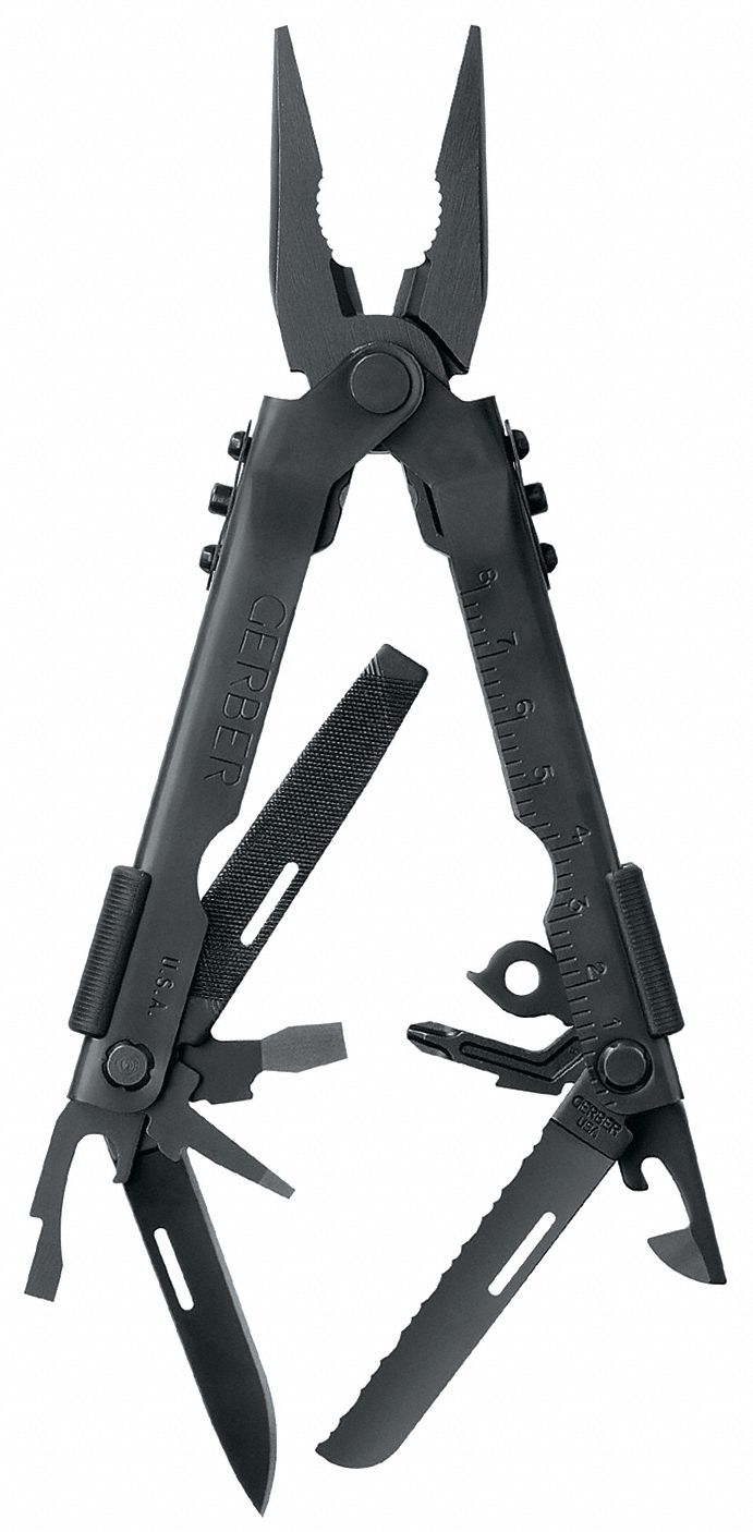 GERBER Multi-Tool: Multi-Tool Plier, 14 Tools, 14 Functions, 4 7/8 in  Closed Lg, 6 1/2 in Open Lg