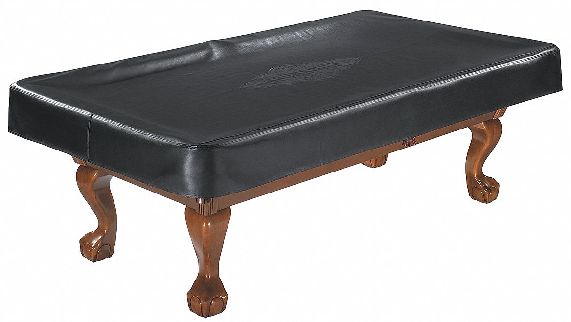 BRUNSWICK Pool Table Cover, Black, 8 Ft. 6FZV1COVR8BRNDBLKRC01