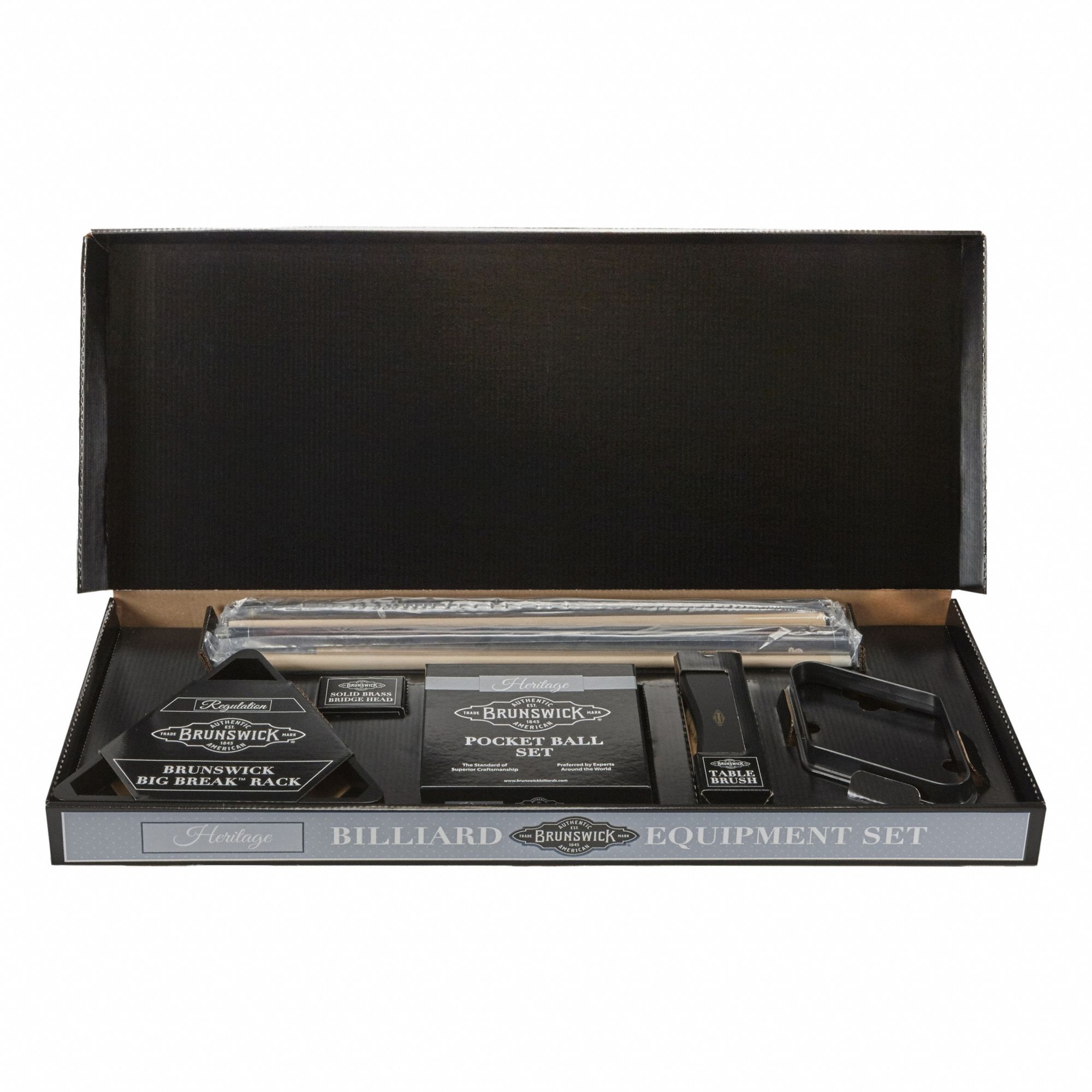 Pool Table Billiard Accessory Kit: 18 in Overall Wd, 4 in Overall Ht