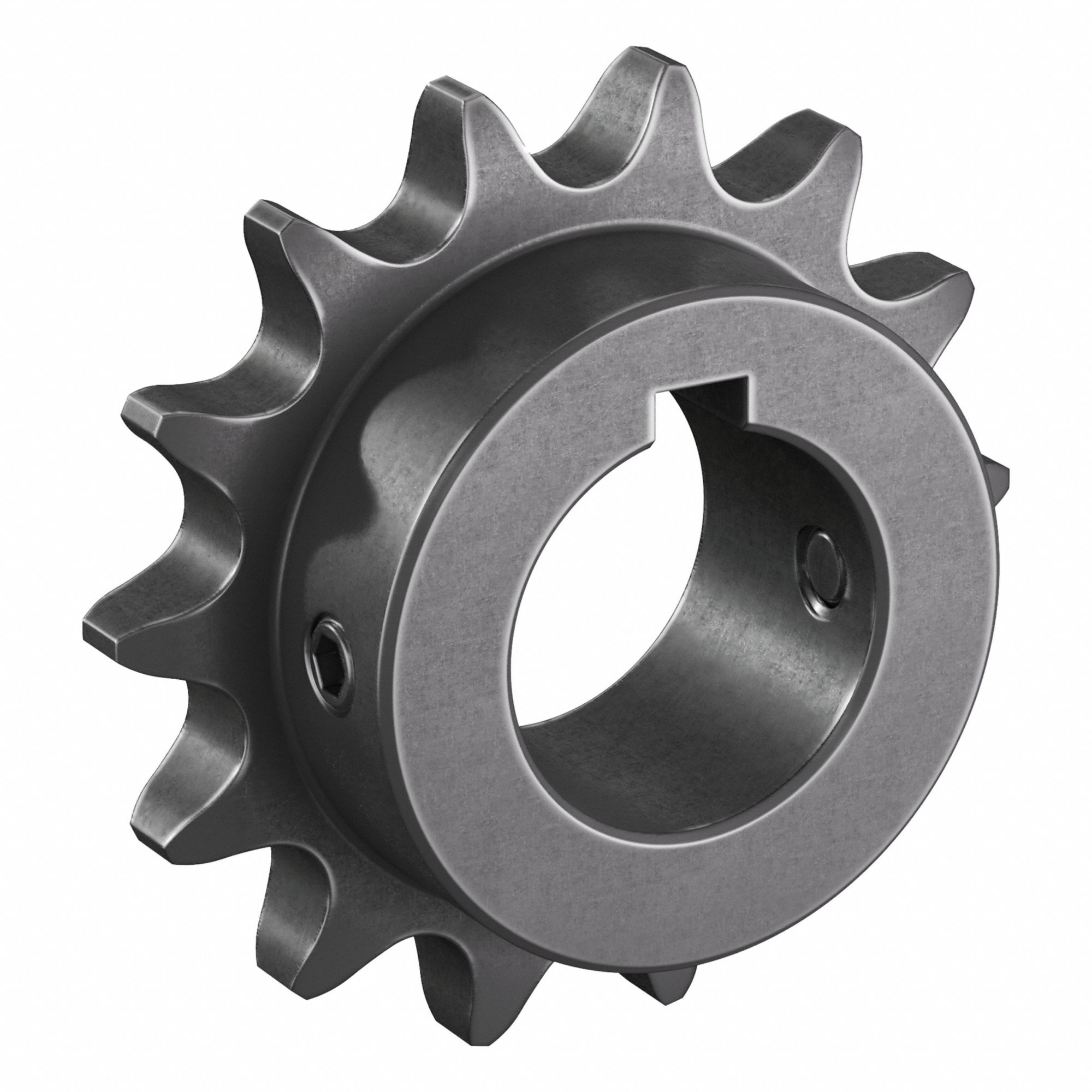 Single Strand Sprocket: 60, For 3/4 in Chain Pitch, 1 1/2 in Bore Dia, 14 Teeth, Steel