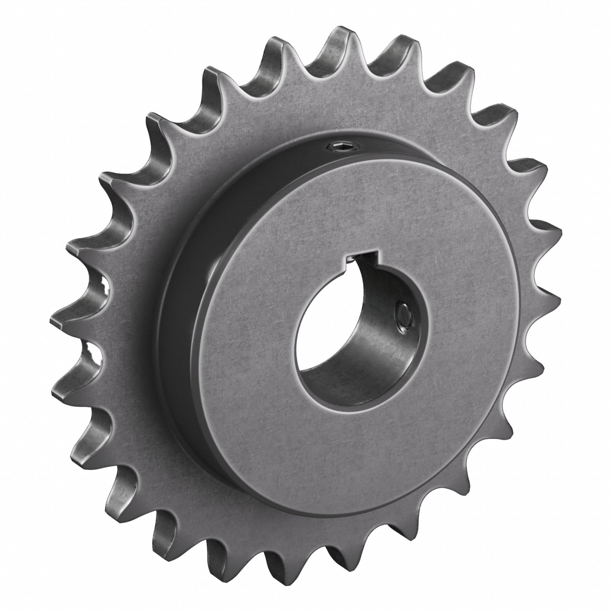Single Strand Sprocket: 60, For 3/4 in Chain Pitch, 1 1/2 in Bore Dia, 24 Teeth, Steel