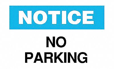 No Parking Sign, 7" x 10"