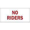 No Riders Signs image