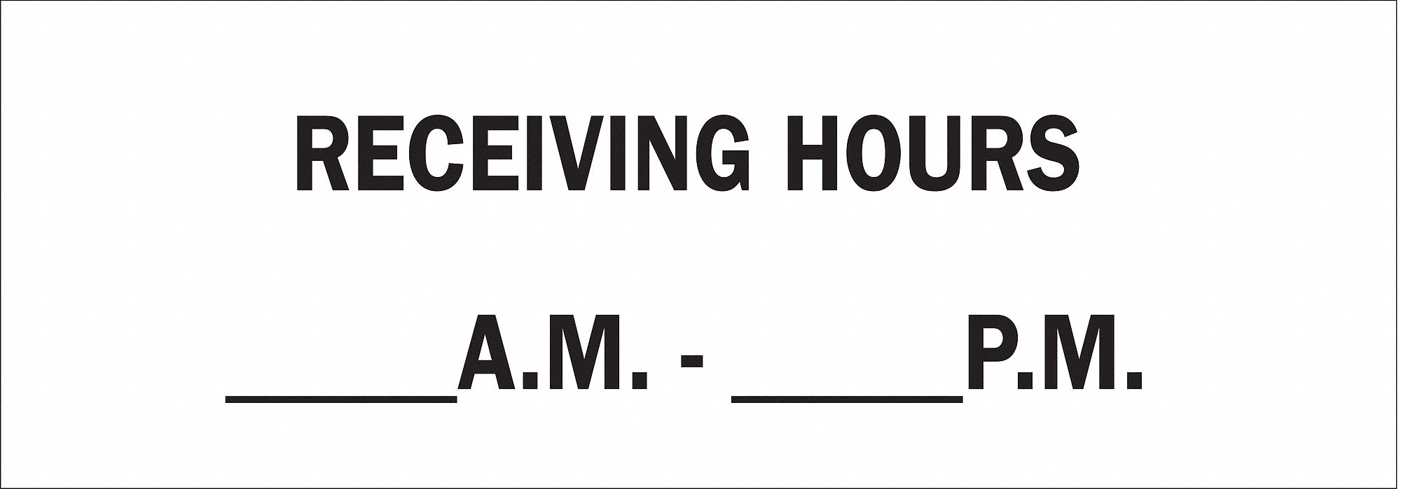 FACILITY SIGN, FIBREGLASS, 20 IN WIDTH, 7 IN HEIGHT, WHITE, WITH MOUNTING HOLES