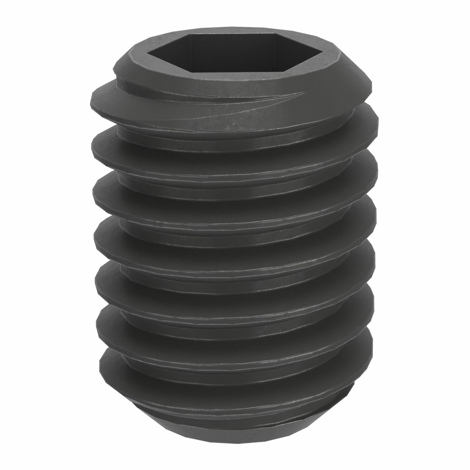 Socket Set Screw: M3x0.5 Thread Size, 4 mm Overall Lg, Flat pt, Steel, Black Oxide, Socket, 100 PK