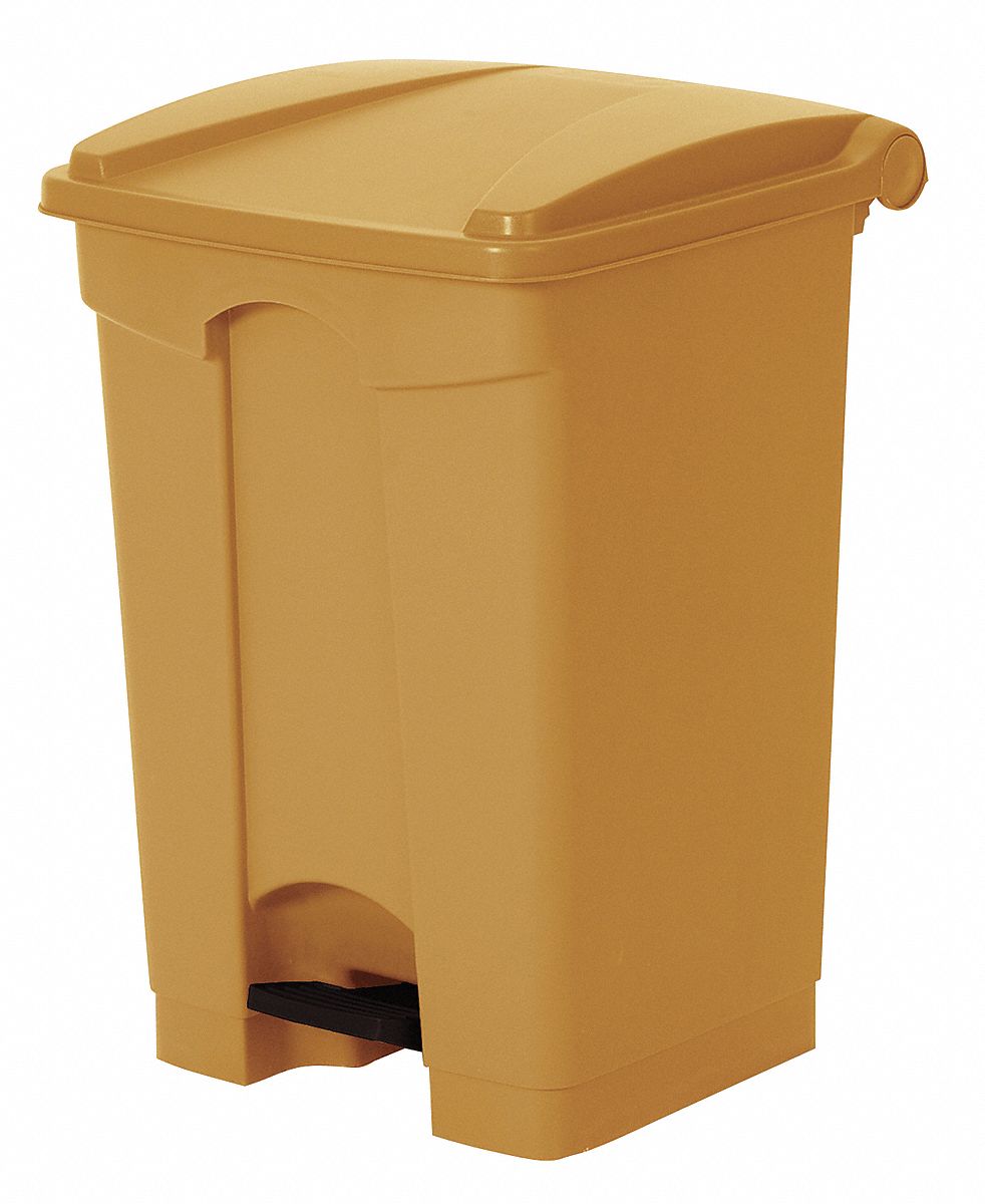 Tough Guy 5WYZ1 Trash Can,Square,25 gal.,Beige