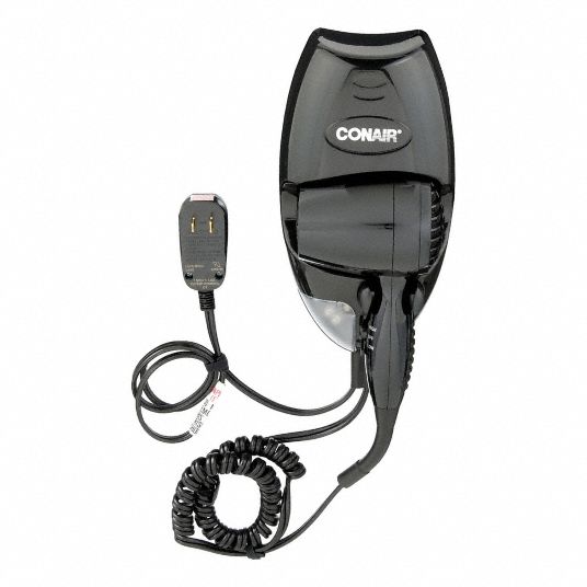 CONAIR Wall Mount 1 600 W Watt Hair Dryer 6GAM2 134BW Grainger