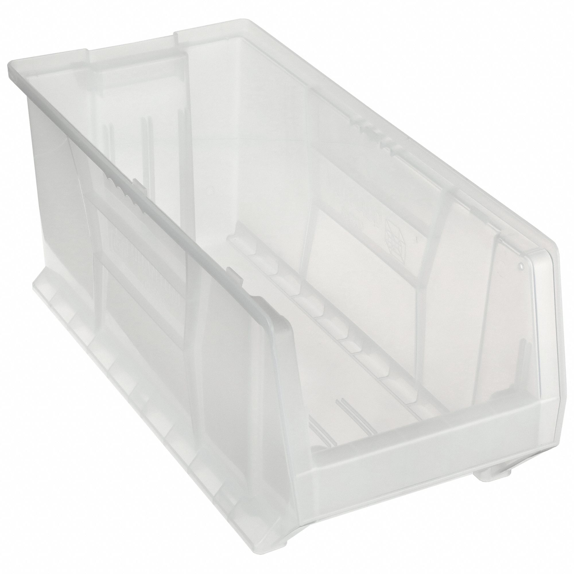 Bin: 23 7/8 in Overall Lg, 11 in x 10 in, Clear, Stacking Capable