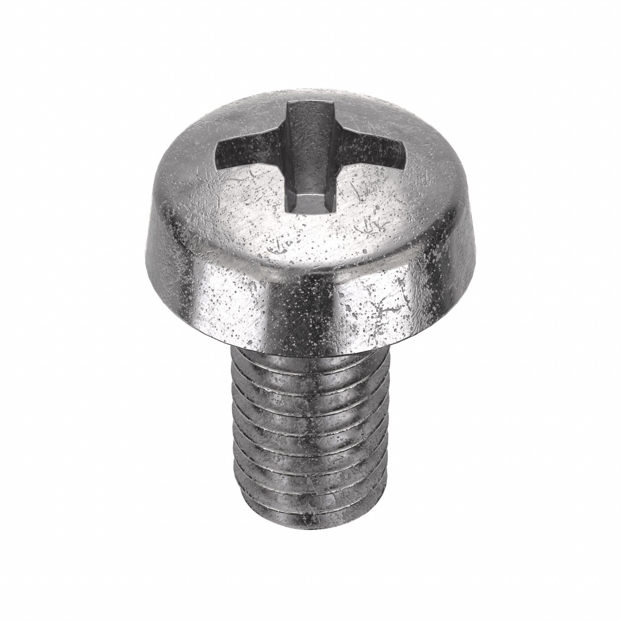 Machine Screw: M6x1.00 Thread Size, 12 mm Lg, 316, Stainless Steel, Plain, Cheese, Phillips, 25 PK