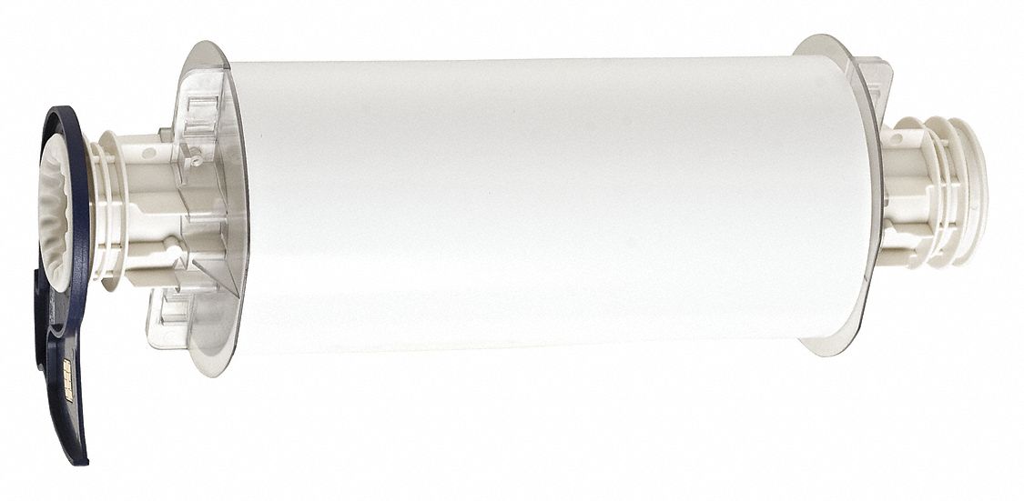 Continuous Label Stock: 7 in x 50 ft, Vinyl, White (Gloss), Outdoor