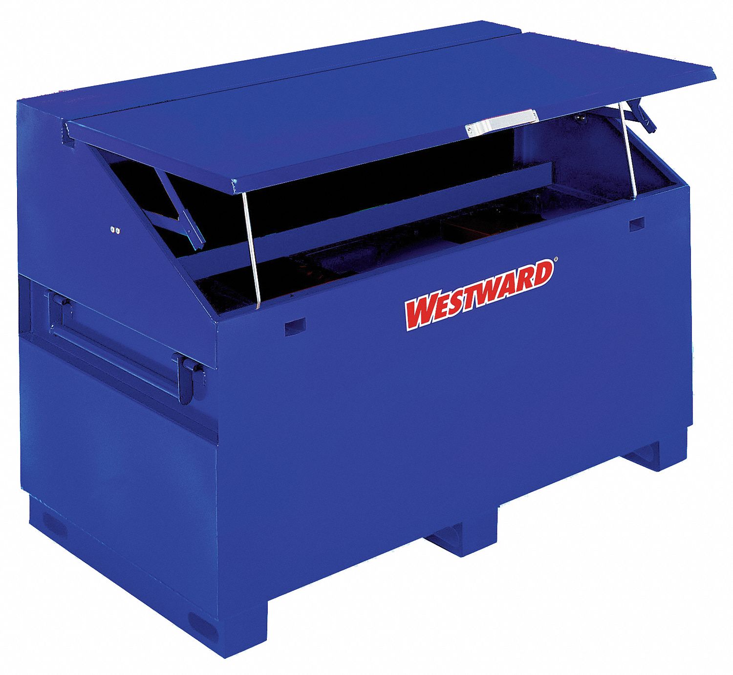 Jobsite Slope Lid Box, Blue Grainger