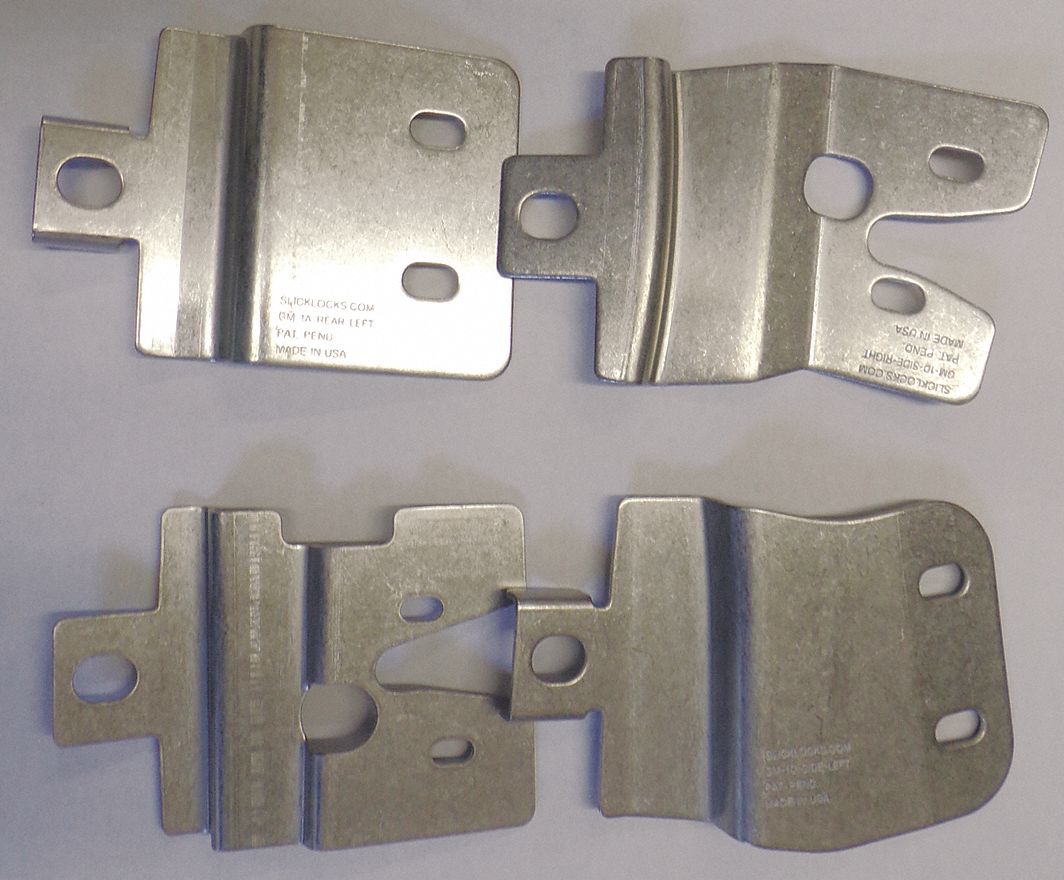SLICK LOCKS Vehicle Bracket Kits, Door Type Rear and Hinge Side Door