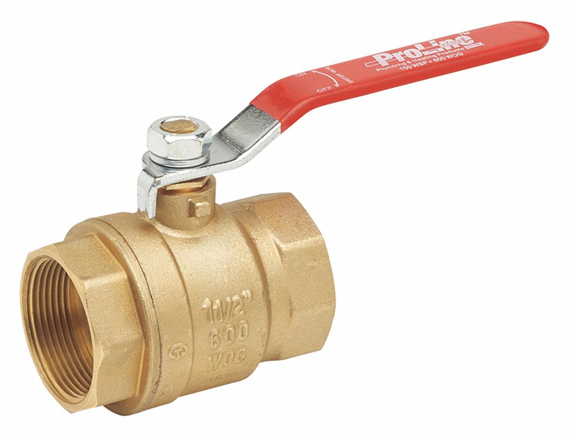 GRAINGER APPROVED Ball Valve, Brass 