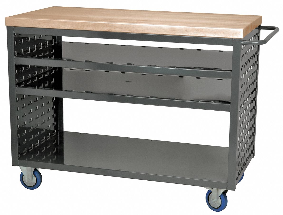Louvered Cart,37x24x37-1/2 In.